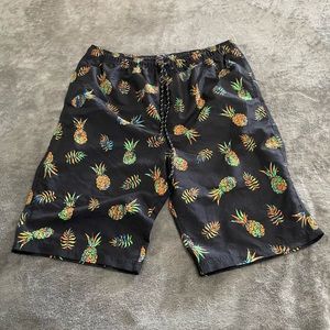 Distortion Mens Pineapple Swim Trunks